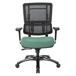 Vertical Black Mesh Back Chair with Shiny Black Base 1
